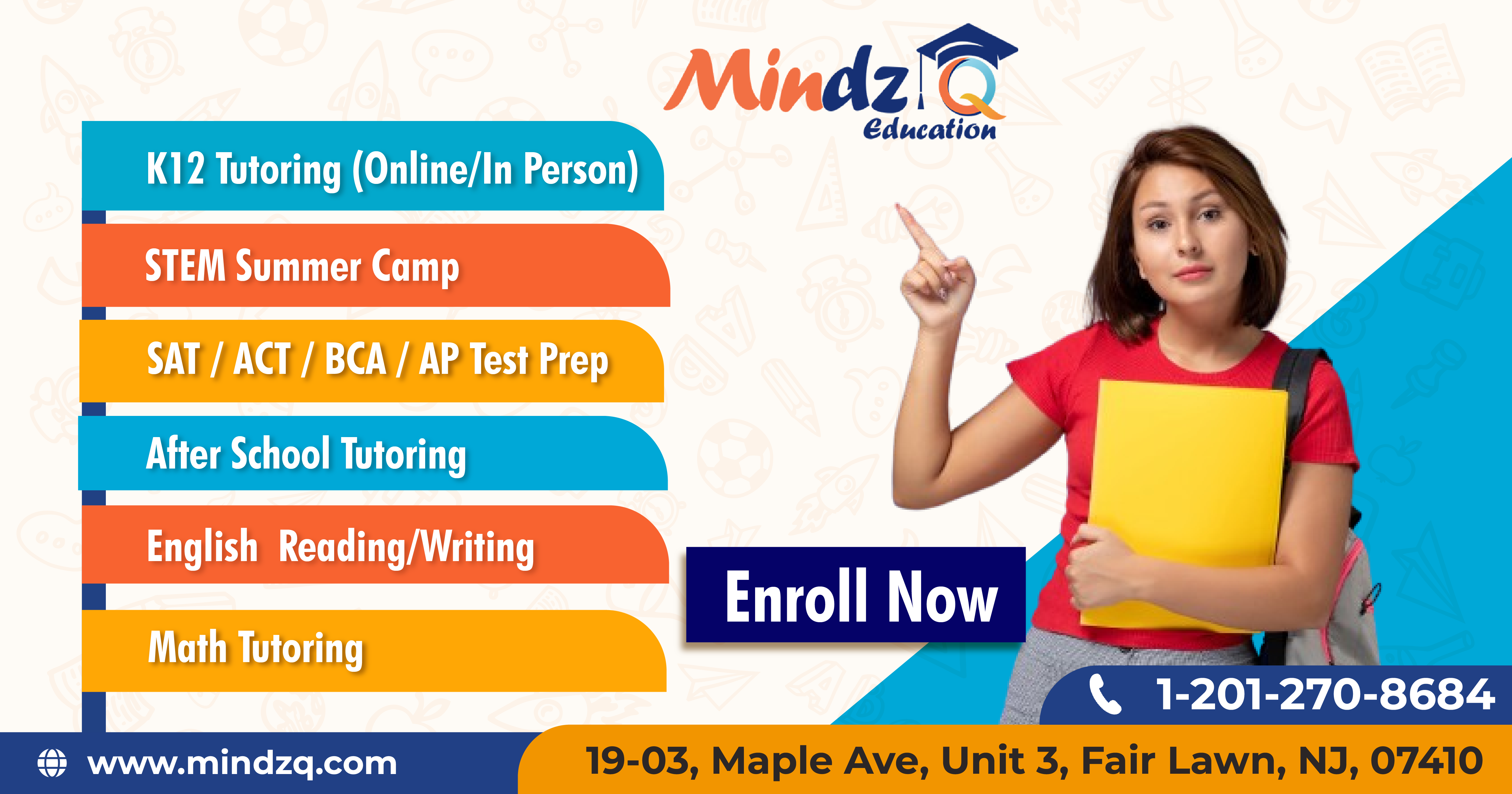 MindzQ:Math & English K12 Tutoring in Fair Lawn,Nj - Online & In-Person