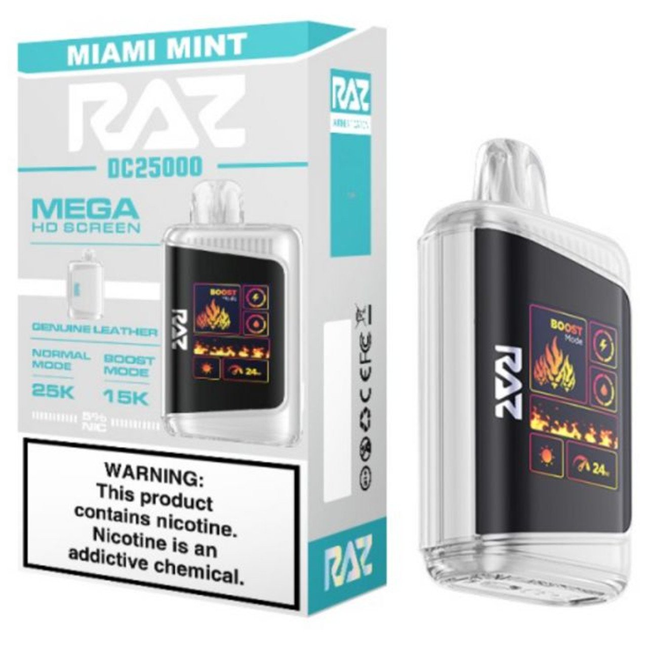 Miami Mint - RAZ DC25000 | All Raz Disposable Vape Available