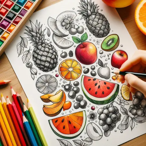 Fruit Kleurplaten | Kleur-v-Kind