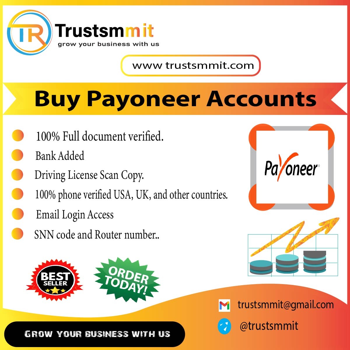 Buy Payoneer Accounts - USA Full document verified