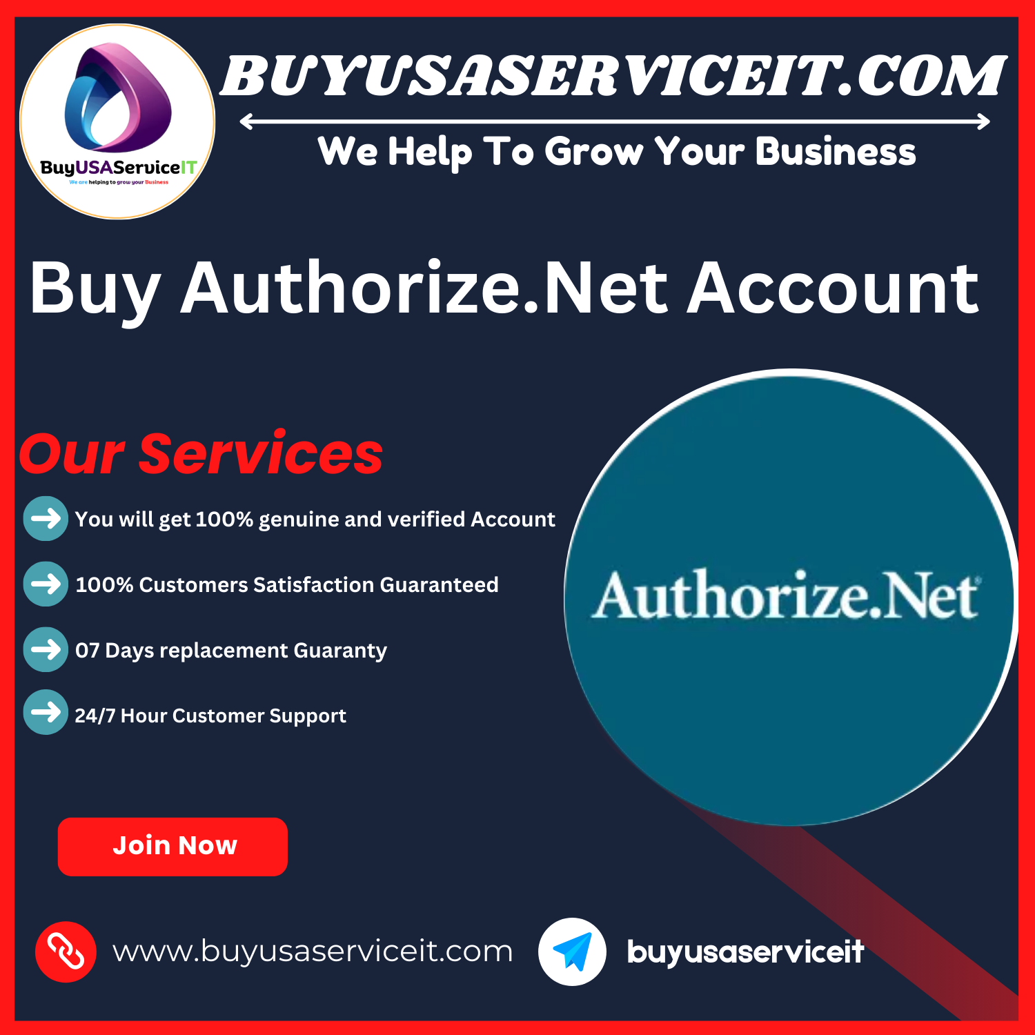 Buy Authorize.Net Account Best Payment System Of Your Business