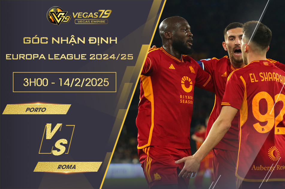 Nhận định Porto vs Roma, 3h ngày 14/2 - Europa League