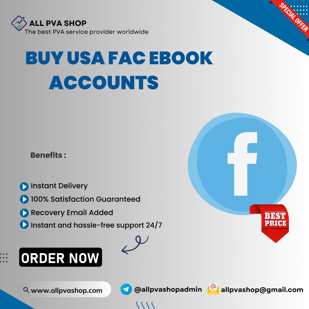 Buy USA Facebook Accounts - 100% Safe & US Verified Accounts