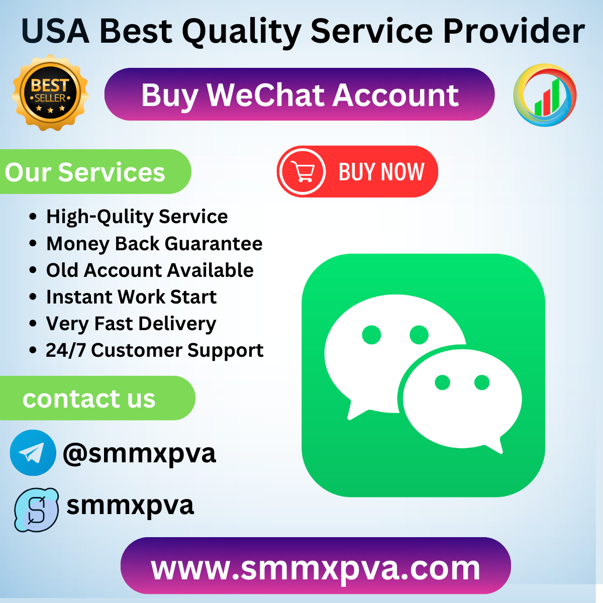 Buy Wechat Account - Personal and Business accounts